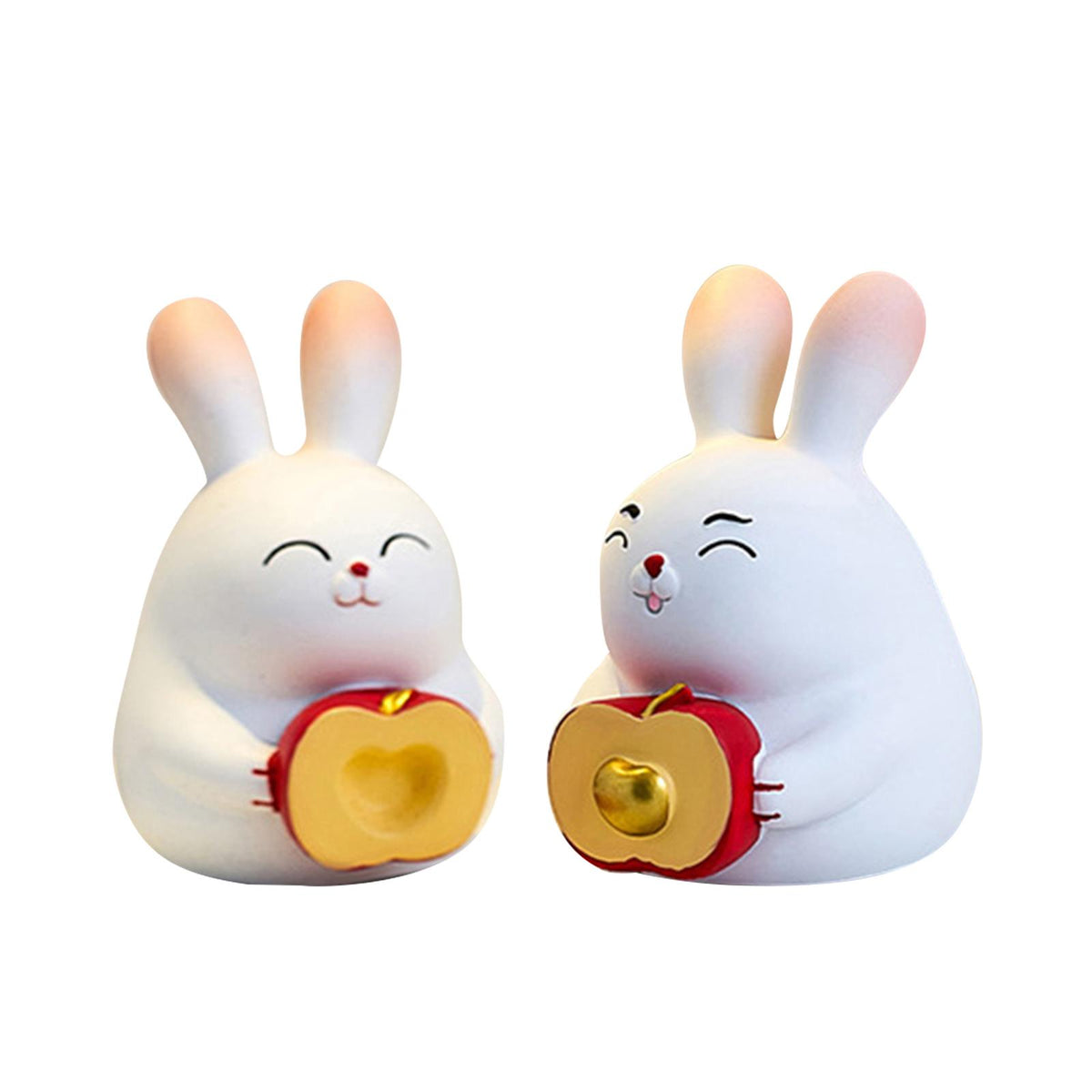 Maxbell Maxbell Couple Rabbit Ornaments Bunny Rabbits Figurines Resin Statue Decoration