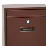 Maxbell Wall Mount Mailbox Lockable Drop Box Rainproof Mail Box for door Gate Brown