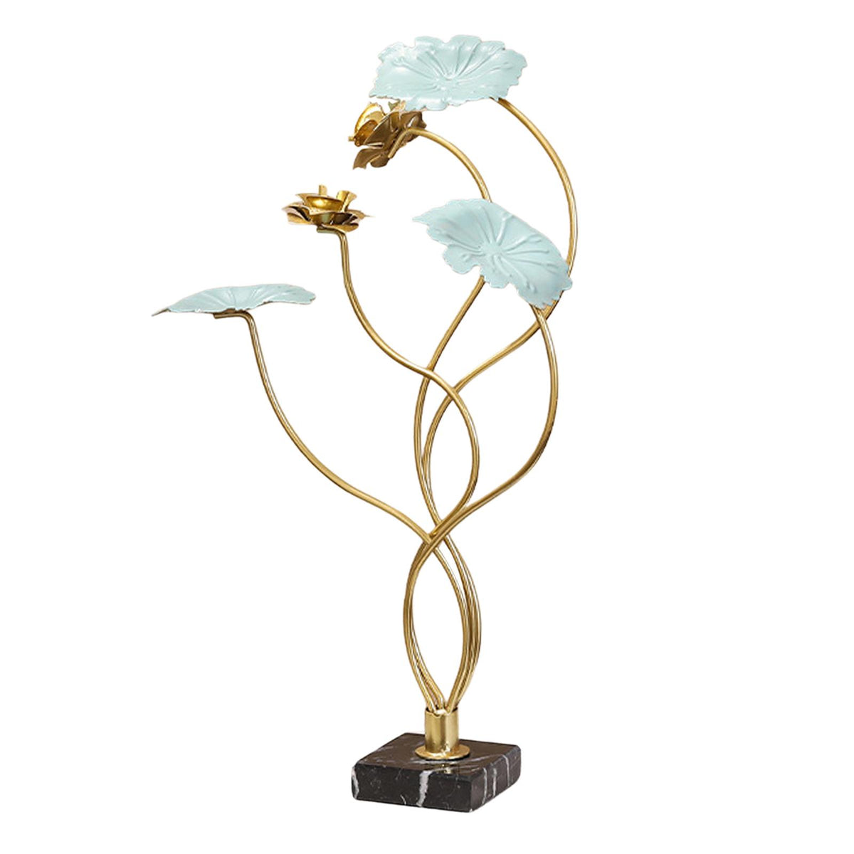 Maxbell Maxbell Leaf Ornament Sculpture Standing Crafts Iron Tabletop Adornment Art Decor StyleC