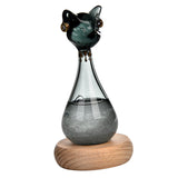 Windstorm Glass Weather Predictor Office Christmas Weather Forecast Bottle Black
