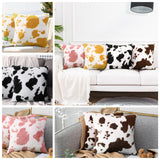 Maxbell Cow Pattern Printed 18x18 Inches Pillowcase Cushion Cover Durable Brown