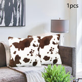 Maxbell Cow Pattern Printed 18x18 Inches Pillowcase Cushion Cover Durable Brown