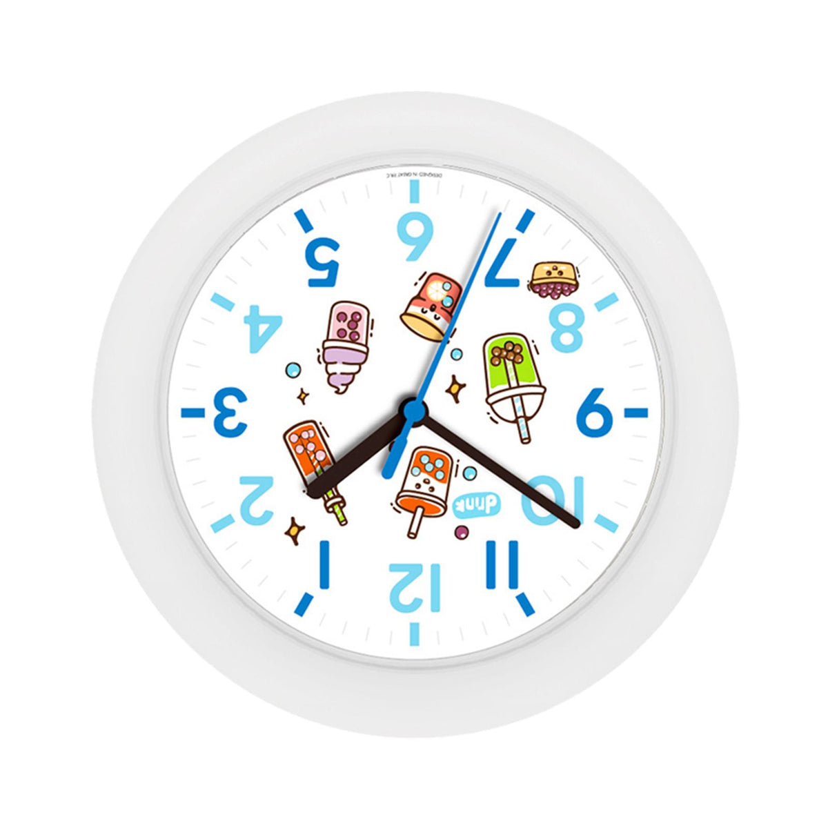 Cartoon DIY Wall Clock Stickers Silent Ornament Kids Birthday Classroom StyleA