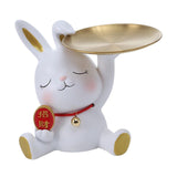 Maxbell Maxbell Nordic Rabbit Sculpture Bunny Statue Key Holder Organizer for Home Decor