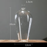 Maxbell 2x Modern Glass Vase Floral Vases Flower Vase for Decor Accessories