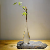 Maxbell 2x Modern Glass Vase Floral Vases Flower Vase for Decor Accessories