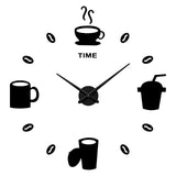 DIY Wall Clock Stickers Large Decorative Clock Nice Gift Black