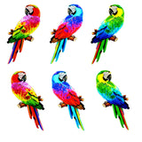 Maxbell Maxbell Colorful Artificial Parrots Figurines Sculpture for Garden Party Decoration style F