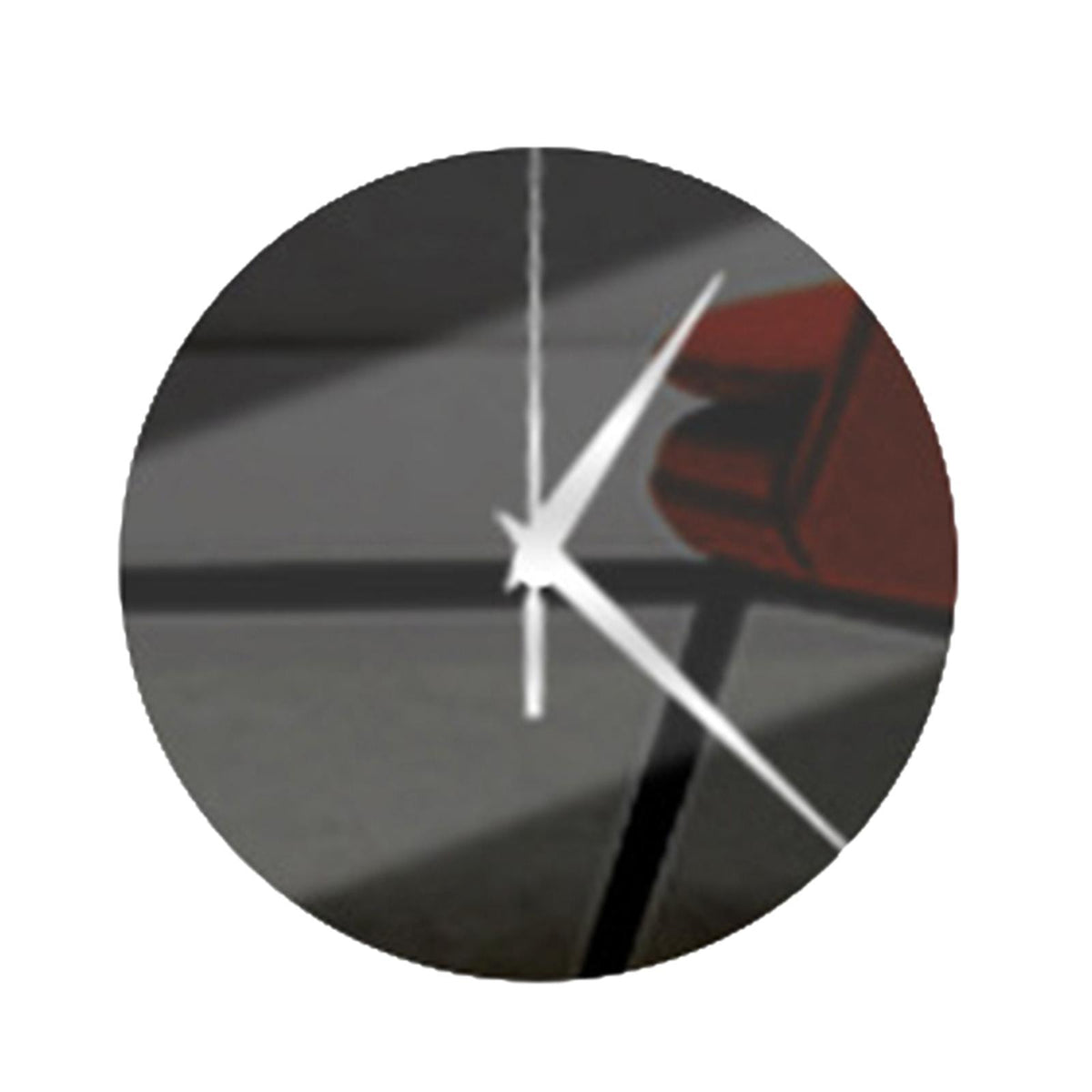 Mirror Wall Clock Silent Non Ticking Frameless for Kitchen Classroom Bedroom black