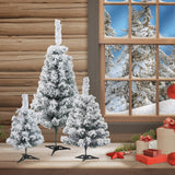Maxbell Artificial Christmas Tree Decoration Flocking Xmas Tree for Entrance Indoor S