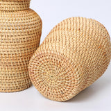 Maxbell Maxbell Rattan Vase Wicker Vases Flower Pot Holder Supplies Decor for Office Wedding