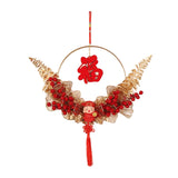 Maxbell Maxbell Chinese New Year Pendant with Chinese Knot Tassel Oriental for Restaurant Style B