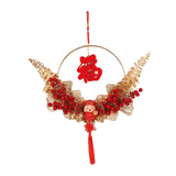 Maxbell Maxbell Chinese New Year Pendant with Chinese Knot Tassel Oriental for Restaurant Style B