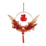 Maxbell Maxbell Chinese New Year Pendant with Chinese Knot Tassel Oriental for Restaurant Style B