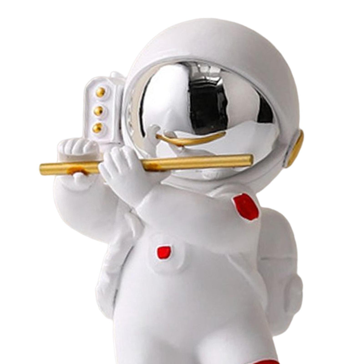 Maxbell Maxbell Astronaut Figurine Statue Astronaut Figure Sculpture for Home Office Decor Flute