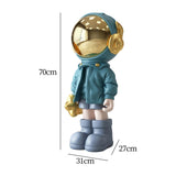 Maxbell Maxbell 3D Resin Astronaut Standing Figure Statue Floor decoration Cute Blue