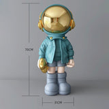 Maxbell Maxbell 3D Resin Astronaut Standing Figure Statue Floor decoration Cute Blue