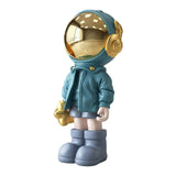 Maxbell Maxbell 3D Resin Astronaut Standing Figure Statue Floor decoration Cute Blue