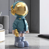 Maxbell Maxbell 3D Resin Astronaut Standing Figure Statue Floor decoration Cute Blue