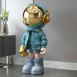 Maxbell Maxbell 3D Resin Astronaut Standing Figure Statue Floor decoration Cute Blue