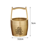 Maxbell Maxbell Treasure Bucket Cylinder Vase Flowerpot Lucky Decor for Wedding New Year Style B