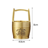 Maxbell Maxbell Treasure Bucket Cylinder Vase Flowerpot Lucky Decor for Wedding New Year StyleC 4.8x4.8x8cm