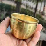 Maxbell Maxbell Brass Feng Shui Bowl Brass Fortune Cylinder Piggy Bank Table Decoration 5.3cm