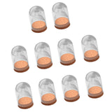 Maxbell 2x10Pcs Display Dome with Base Collectibles Dustproof Display Case Glass Dome