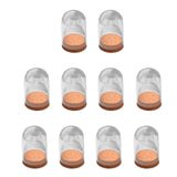 Maxbell 2x10Pcs Display Dome with Base Collectibles Dustproof Display Case Glass Dome
