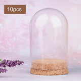 Maxbell 2x10Pcs Display Dome with Base Collectibles Dustproof Display Case Glass Dome