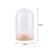 Maxbell 2x10Pcs Display Dome with Base Collectibles Dustproof Display Case Glass Dome