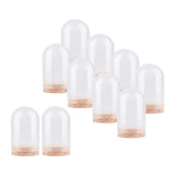 Maxbell 2x10Pcs Display Dome with Base Collectibles Dustproof Display Case Glass Dome