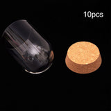 Maxbell 2x10Pcs Display Dome with Base Collectibles Dustproof Display Case Glass Dome