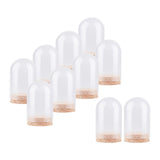 Maxbell 2x10Pcs Display Dome with Base Collectibles Dustproof Display Case Glass Dome