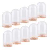 Maxbell 2x10Pcs Display Dome with Base Collectibles Dustproof Display Case Glass Dome