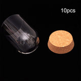 Maxbell 2x10Pcs Display Dome with Base Collectibles Dustproof Display Case Glass Dome