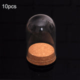 Maxbell 2x10Pcs Display Dome with Base Collectibles Dustproof Display Case Glass Dome
