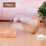 Maxbell 2x10Pcs Display Dome with Base Collectibles Dustproof Display Case Glass Dome