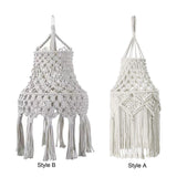 Maxbell Modern Macrame Lamp Shade Lighting Fixtures Cover for Living Room Decoration Style A