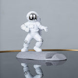 Maxbell 4xCool Astronaut Phone Holder Children Gift Universal Home Decor Desktop Mount Argent Style B