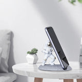 Maxbell 4xCool Astronaut Phone Holder Children Gift Universal Home Decor Desktop Mount Argent Style B