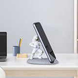 Maxbell 5xCool Astronaut Phone Holder Children Gift Universal Home Decor Desktop Mount Argent Style B