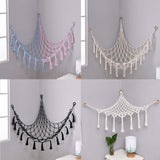 Plush Toy Net Ornaments Organizer Display Home Corner Stuffed Animal Hammock Blue