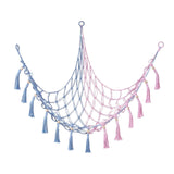 Plush Toy Net Ornaments Organizer Display Home Corner Stuffed Animal Hammock Blue