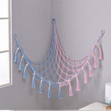 Plush Toy Net Ornaments Organizer Display Home Corner Stuffed Animal Hammock Blue