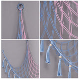Plush Toy Net Ornaments Organizer Display Home Corner Stuffed Animal Hammock Blue