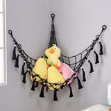 Plush Toy Net Ornaments Organizer Display Home Corner Stuffed Animal Hammock Black