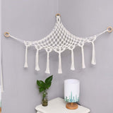 Plush Toy Net Ornaments Organizer Display Home Corner Stuffed Animal Hammock White