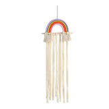 Macrame Hair Bow Holder for Girls Woven Hair Clips Organizer Wall Door Decors Style A