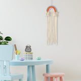 Macrame Hair Bow Holder for Girls Woven Hair Clips Organizer Wall Door Decors Style A